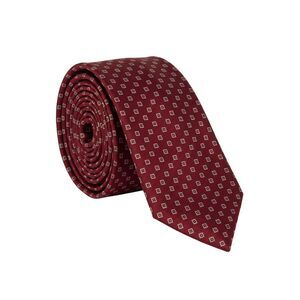 Canali Red Diamond Pattern 100% Silk Tie